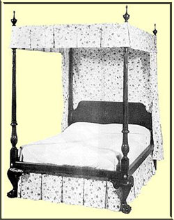 bed, Thomas Chippendale style