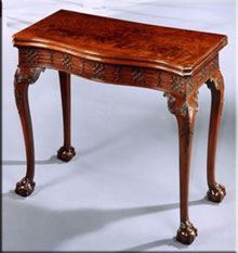 card table, Thomas Chippendale style