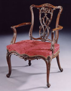 arm chair, Thomas Chippendale style