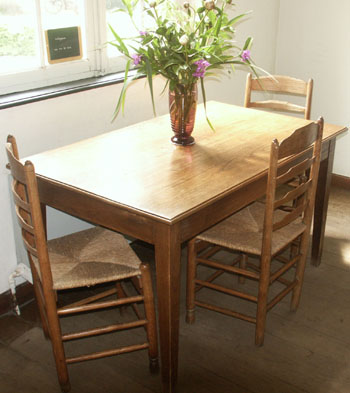 Furniture: table and chairs