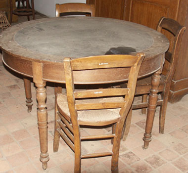 chairs and round table