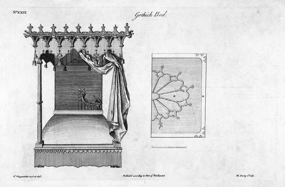 Chippendale Gothic bed