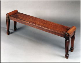 Regency furniture style bench