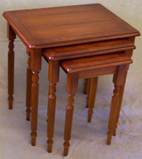 Regency furniture style table nests