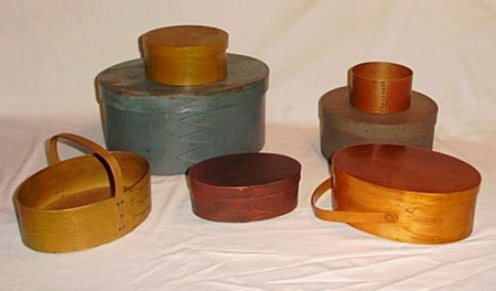 Shakerstyle, oval boxes