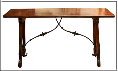 table in Spanish furniture style